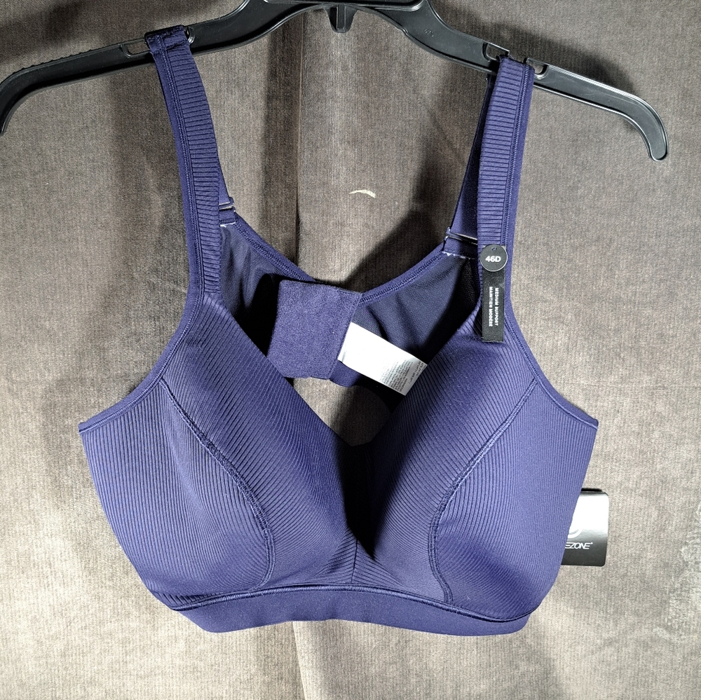 Addition Elle Active Zone Navy Blue Medium Support Athletic Bra NWT 46D